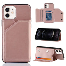 Load image into Gallery viewer, Skin Feel PU + TPU + PC Back Cover Shockproof Case with Card Slots &amp; Holder &amp; Photo Frame, For iPhone X / XS, For iPhone XR, For iPhone XS Max, For iPhone 11 Pro, For iPhone 11, For iPhone 11 Pro Max, For iPhone 12 mini, For iPhone 12 / 12 Pro         ...