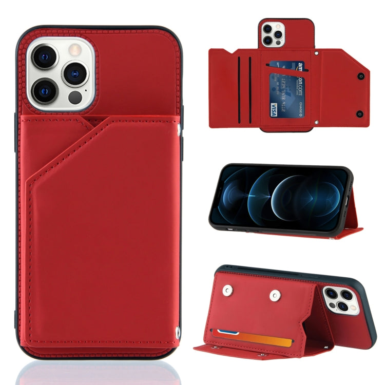 Skin Feel PU + TPU + PC Back Cover Shockproof Case with Card Slots & Holder & Photo Frame, For iPhone X / XS, For iPhone XR, For iPhone XS Max, For iPhone 11 Pro, For iPhone 11, For iPhone 11 Pro Max, For iPhone 12 mini, For iPhone 12 / 12 Pro         ...