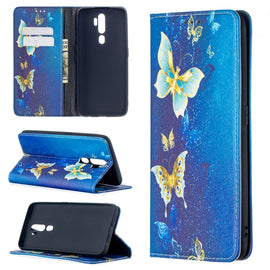 Colored Drawing Pattern Invisible Magnetic Horizontal Flip PU Leather Case with Holder & Card Slots & Wallet, For OPPO A5 (2020), For OPPO A31 (2020), For OPPO A52 / A72 5G, For Huawei P smart 2021 / Y7a, For Samsung Galaxy A12