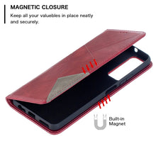 Load image into Gallery viewer, Prismatic Invisible Magnetic Horizontal Flip Leather Case with Holder &amp; Card Slots &amp; Photo Frame, For Huawei P smart 2021 / Y7a, For Samsung Galaxy A12
