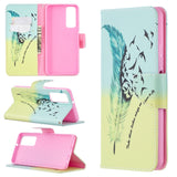 Colored Drawing Pattern Horizontal Flip Leather Case with Holder & Card Slots & Wallet, For Huawei P smart 2021 / Y7a, For Samsung Galaxy A12