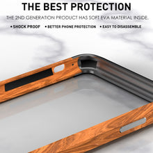Load image into Gallery viewer, R-JUST Metal + Wood Frame Protective Case, For iPhone 12 mini, For iPhone 12 / 12 Pro, For iPhone 12 Pro Max