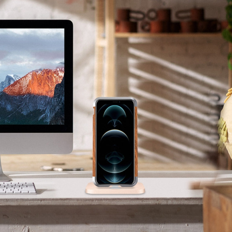 R-JUST Metal + Wood Frame Protective Case, For iPhone 12 mini, For iPhone 12 / 12 Pro, For iPhone 12 Pro Max