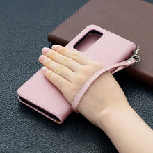 Load image into Gallery viewer, Litchi Texture Pure Color Horizontal Flip PU Leather Case with Holder &amp; Card Slots &amp; Wallet &amp; Lanyard, For Huawei P smart 2021 / Y7a, For Samsung Galaxy A12