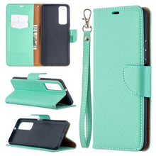 Load image into Gallery viewer, Litchi Texture Pure Color Horizontal Flip PU Leather Case with Holder &amp; Card Slots &amp; Wallet &amp; Lanyard, For Huawei P smart 2021 / Y7a, For Samsung Galaxy A12