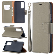 Load image into Gallery viewer, Litchi Texture Pure Color Horizontal Flip PU Leather Case with Holder &amp; Card Slots &amp; Wallet &amp; Lanyard, For Huawei P smart 2021 / Y7a, For Samsung Galaxy A12