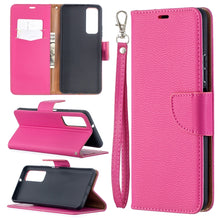 Load image into Gallery viewer, Litchi Texture Pure Color Horizontal Flip PU Leather Case with Holder &amp; Card Slots &amp; Wallet &amp; Lanyard, For Huawei P smart 2021 / Y7a, For Samsung Galaxy A12