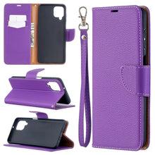 Load image into Gallery viewer, Litchi Texture Pure Color Horizontal Flip PU Leather Case with Holder &amp; Card Slots &amp; Wallet &amp; Lanyard, For Huawei P smart 2021 / Y7a, For Samsung Galaxy A12