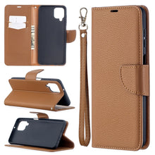 Load image into Gallery viewer, Litchi Texture Pure Color Horizontal Flip PU Leather Case with Holder &amp; Card Slots &amp; Wallet &amp; Lanyard, For Huawei P smart 2021 / Y7a, For Samsung Galaxy A12