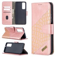 Load image into Gallery viewer, Matching Color Crocodile Texture Horizontal Flip PU Leather Case with Wallet &amp; Holder &amp; Card Slots, For Huawei P smart 2021 / Y7a, For Samsung Galaxy A12