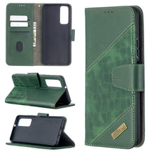 Load image into Gallery viewer, Matching Color Crocodile Texture Horizontal Flip PU Leather Case with Wallet &amp; Holder &amp; Card Slots, For Huawei P smart 2021 / Y7a, For Samsung Galaxy A12