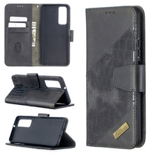 Load image into Gallery viewer, Matching Color Crocodile Texture Horizontal Flip PU Leather Case with Wallet &amp; Holder &amp; Card Slots, For Huawei P smart 2021 / Y7a, For Samsung Galaxy A12