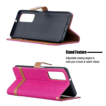 Load image into Gallery viewer, Lite Color Matching Denim Texture Horizontal Flip Leather Case with Holder &amp; Card Slots &amp; Wallet &amp; Lanyard, For Huawei P smart 2021 / Y7a, For Samsung Galaxy A12