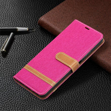 Load image into Gallery viewer, Lite Color Matching Denim Texture Horizontal Flip Leather Case with Holder &amp; Card Slots &amp; Wallet &amp; Lanyard, For Huawei P smart 2021 / Y7a, For Samsung Galaxy A12