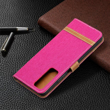 Load image into Gallery viewer, Lite Color Matching Denim Texture Horizontal Flip Leather Case with Holder &amp; Card Slots &amp; Wallet &amp; Lanyard, For Huawei P smart 2021 / Y7a, For Samsung Galaxy A12