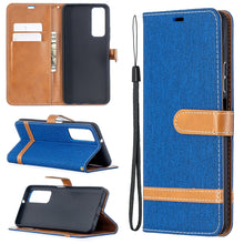 Load image into Gallery viewer, Lite Color Matching Denim Texture Horizontal Flip Leather Case with Holder &amp; Card Slots &amp; Wallet &amp; Lanyard, For Huawei P smart 2021 / Y7a, For Samsung Galaxy A12