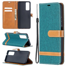 Load image into Gallery viewer, Lite Color Matching Denim Texture Horizontal Flip Leather Case with Holder &amp; Card Slots &amp; Wallet &amp; Lanyard, For Huawei P smart 2021 / Y7a, For Samsung Galaxy A12