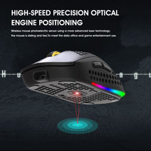 Load image into Gallery viewer, HXSJ T90 RGB Light Three-mode Wireless Gaming Mouse