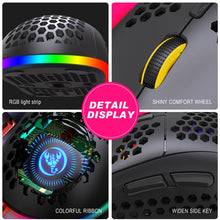 Load image into Gallery viewer, HXSJ T90 RGB Light Three-mode Wireless Gaming Mouse