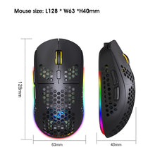 Load image into Gallery viewer, HXSJ T90 RGB Light Three-mode Wireless Gaming Mouse