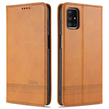 Load image into Gallery viewer, AZNS Magnetic Calf Texture Horizontal Flip Leather Case with Card Slots &amp; Holder &amp; Wallet, For OPPO A15, For vivo Y20, For vivo Y70s / Y51s / IQOO U1, For Samsung Galaxy A42 5G, For Samsung Galaxy M51 (Side Fingerprint)