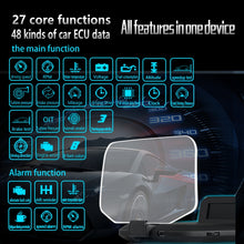 Load image into Gallery viewer, C1 OBD2 + GPS Mode Car HUD Head-up Display Compass / Speed / Water Temperature / Voltage Display / Speed / Fault Alarm / Navigation Function, C1 With Navigation Function