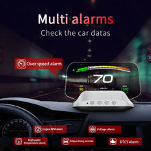 Load image into Gallery viewer, C3 OBD2 + GPS Mode Car Head-up Display HUD Overspeed / Speed / Water Temperature Too High / Voltage Too Low / Engine Failure Alarm / Fatigue Driving Reminder / Navigation Function, C3