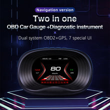 Load image into Gallery viewer, P20 OBD2 + GPS Mode Car Head-up Display HUD Overspeed / Speed / Water Temperature Alarm, P20