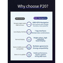 Load image into Gallery viewer, P20 OBD2 + GPS Mode Car Head-up Display HUD Overspeed / Speed / Water Temperature Alarm, P20