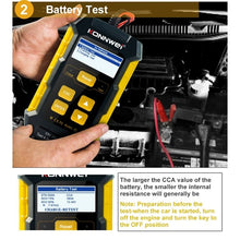 Load image into Gallery viewer, KONNWEI KW510 3 in 1 Car Battery Tester / Charger / Repairer, Support 8 Languages, KW510(EU Plug), KW510(US Plug)