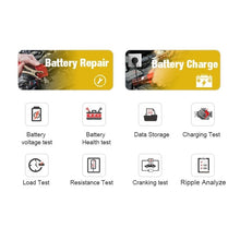 Load image into Gallery viewer, KONNWEI KW510 3 in 1 Car Battery Tester / Charger / Repairer, Support 8 Languages, KW510(EU Plug), KW510(US Plug)