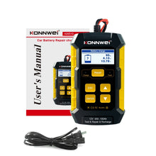 Load image into Gallery viewer, KONNWEI KW510 3 in 1 Car Battery Tester / Charger / Repairer, Support 8 Languages, KW510(EU Plug), KW510(US Plug)
