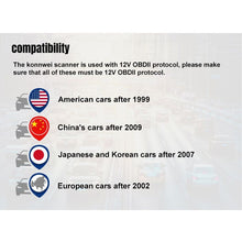 Load image into Gallery viewer, KONNWEI KW860 Car 2.8 inch TFT Color Screen Battery Tester Support 8 Languages / I Key Analysis Function, KW860