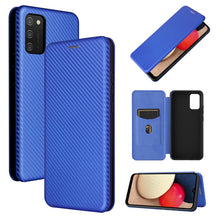 Load image into Gallery viewer, Carbon Fiber Texture Magnetic Horizontal Flip TPU + PC + PU Leather Case with Card Slot, For Xiaomi Poco M3, For Samsung Galaxy A02s, For Xiaomi Redmi Note 9 5G, For Xiaomi Redmi Note 9 4G