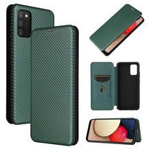 Load image into Gallery viewer, Carbon Fiber Texture Magnetic Horizontal Flip TPU + PC + PU Leather Case with Card Slot, For Xiaomi Poco M3, For Samsung Galaxy A02s, For Xiaomi Redmi Note 9 5G, For Xiaomi Redmi Note 9 4G