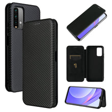 Load image into Gallery viewer, Carbon Fiber Texture Magnetic Horizontal Flip TPU + PC + PU Leather Case with Card Slot, For Xiaomi Poco M3, For Samsung Galaxy A02s, For Xiaomi Redmi Note 9 5G, For Xiaomi Redmi Note 9 4G