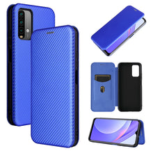 Load image into Gallery viewer, Carbon Fiber Texture Magnetic Horizontal Flip TPU + PC + PU Leather Case with Card Slot, For Xiaomi Poco M3, For Samsung Galaxy A02s, For Xiaomi Redmi Note 9 5G, For Xiaomi Redmi Note 9 4G