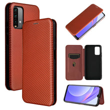 Load image into Gallery viewer, Carbon Fiber Texture Magnetic Horizontal Flip TPU + PC + PU Leather Case with Card Slot, For Xiaomi Poco M3, For Samsung Galaxy A02s, For Xiaomi Redmi Note 9 5G, For Xiaomi Redmi Note 9 4G