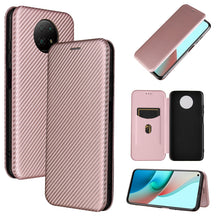 Load image into Gallery viewer, Carbon Fiber Texture Magnetic Horizontal Flip TPU + PC + PU Leather Case with Card Slot, For Xiaomi Poco M3, For Samsung Galaxy A02s, For Xiaomi Redmi Note 9 5G, For Xiaomi Redmi Note 9 4G