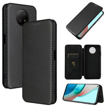 Load image into Gallery viewer, Carbon Fiber Texture Magnetic Horizontal Flip TPU + PC + PU Leather Case with Card Slot, For Xiaomi Poco M3, For Samsung Galaxy A02s, For Xiaomi Redmi Note 9 5G, For Xiaomi Redmi Note 9 4G