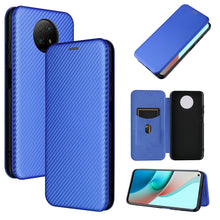 Load image into Gallery viewer, Carbon Fiber Texture Magnetic Horizontal Flip TPU + PC + PU Leather Case with Card Slot, For Xiaomi Poco M3, For Samsung Galaxy A02s, For Xiaomi Redmi Note 9 5G, For Xiaomi Redmi Note 9 4G