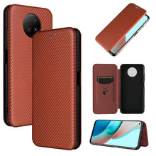 Load image into Gallery viewer, Carbon Fiber Texture Magnetic Horizontal Flip TPU + PC + PU Leather Case with Card Slot, For Xiaomi Poco M3, For Samsung Galaxy A02s, For Xiaomi Redmi Note 9 5G, For Xiaomi Redmi Note 9 4G