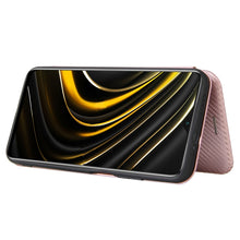 Load image into Gallery viewer, Carbon Fiber Texture Magnetic Horizontal Flip TPU + PC + PU Leather Case with Card Slot, For Xiaomi Poco M3, For Samsung Galaxy A02s, For Xiaomi Redmi Note 9 5G, For Xiaomi Redmi Note 9 4G