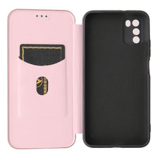 Load image into Gallery viewer, Carbon Fiber Texture Magnetic Horizontal Flip TPU + PC + PU Leather Case with Card Slot, For Xiaomi Poco M3, For Samsung Galaxy A02s, For Xiaomi Redmi Note 9 5G, For Xiaomi Redmi Note 9 4G