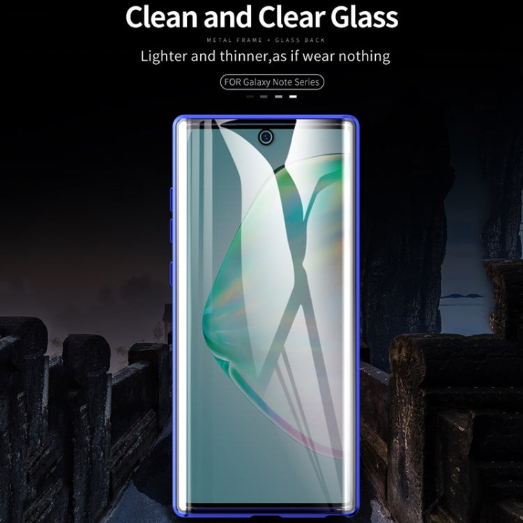 Magnetic Metal Frame Double-sided Tempered Glass Case, For Samsung Galaxy Note10, For Samsung Galaxy Note10+