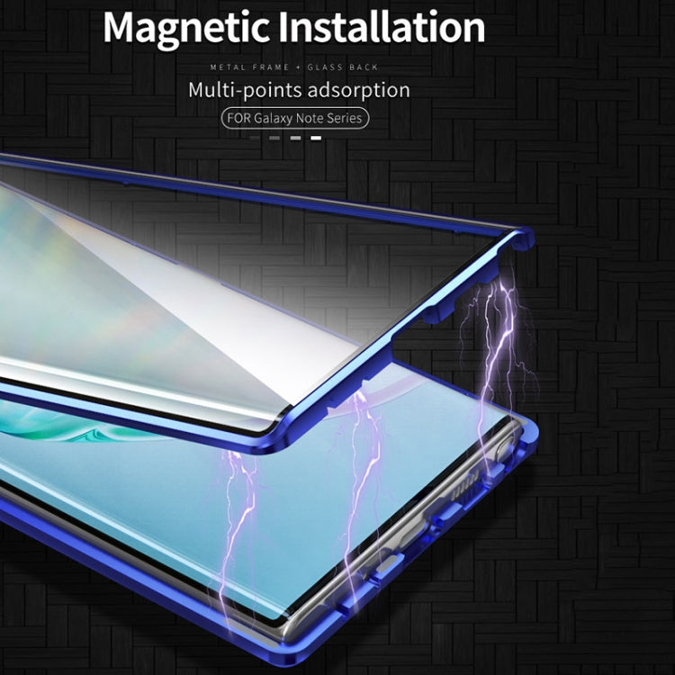 Magnetic Metal Frame Double-sided Tempered Glass Case, For Samsung Galaxy Note10, For Samsung Galaxy Note10+