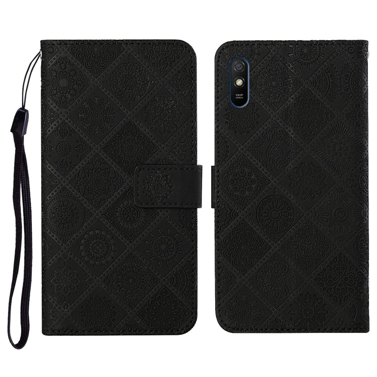 Ethnic Style Embossed Pattern Horizontal Flip Leather Case with Holder & Card Slots & Wallet & Lanyard, For Xiaomi Redmi 9, For Xiaomi Redmi 9A, For Xiaomi Redmi 9C, For Xiaomi Redmi Note 9, For Xiaomi Redmi Note 9 Pro, For Xiaomi Mi 10 5G