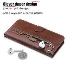 Load image into Gallery viewer, Fashion Calf Texture Zipper Horizontal Flip Leather Case with Stand &amp; Card Slots &amp; Wallet Function, For Samsung Galaxy S20 FE, For Xiaomi Poco X3 NFC