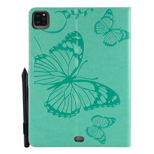 Load image into Gallery viewer, Pressed Printing Butterfly Pattern Horizontal Flip Leather Case with Holder &amp; Card Slots &amp; Wallet &amp; Sleep / Wake-up Function, For iPad Air 2022 / 2020 10.9 /iPad Pro 11 2020 / 2018, For Lenovo Tab M10 Plus TB-X606F, For Samsung Galaxy S6 Lite P610     ...