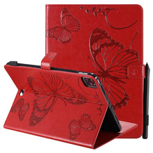 Load image into Gallery viewer, Pressed Printing Butterfly Pattern Horizontal Flip Leather Case with Holder &amp; Card Slots &amp; Wallet &amp; Sleep / Wake-up Function, For iPad Air 2022 / 2020 10.9 /iPad Pro 11 2020 / 2018, For Lenovo Tab M10 Plus TB-X606F, For Samsung Galaxy S6 Lite P610     ...